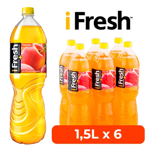 Напій IFresh соковий Персик 1,5л*6_ПАК