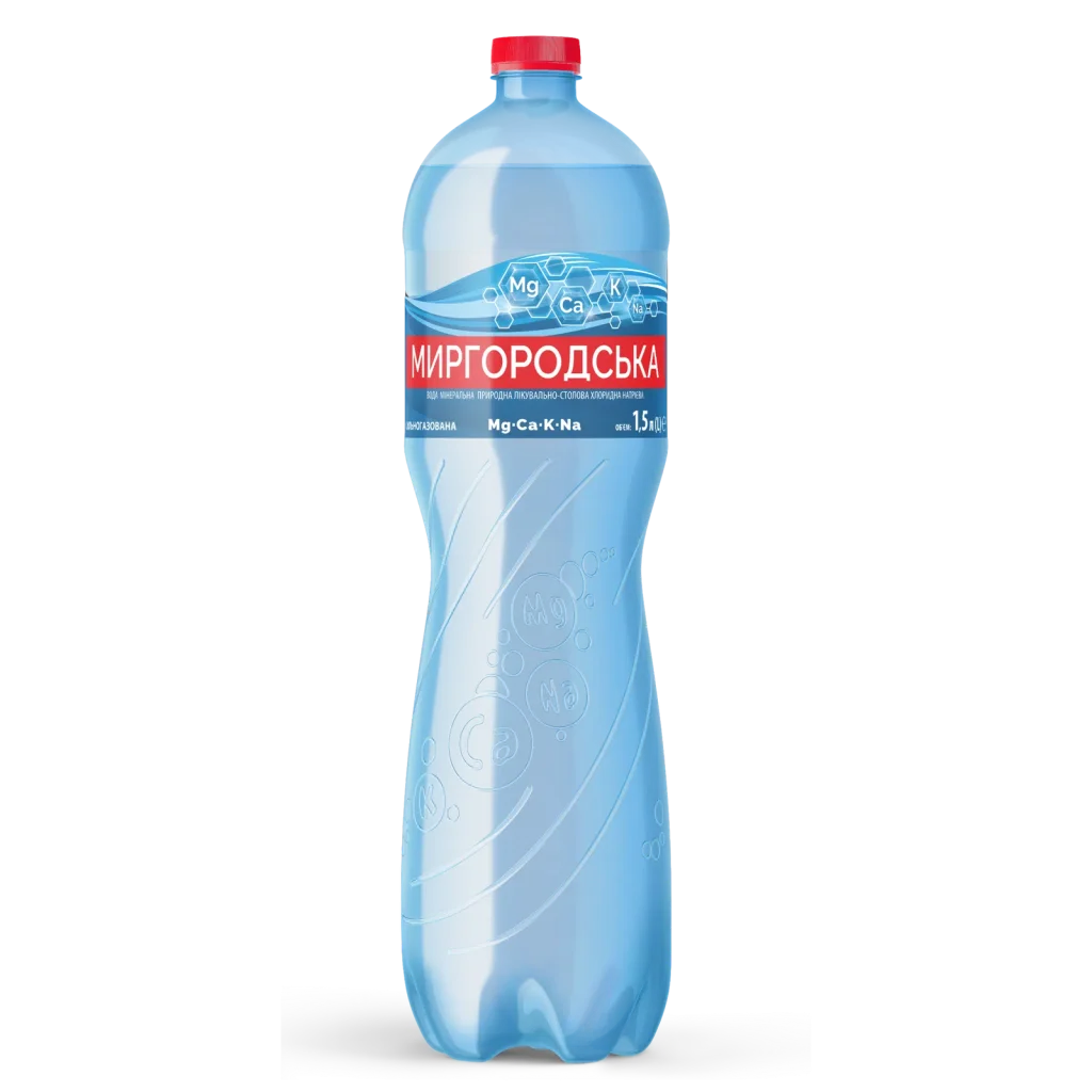 Вода мінеральна Миргородська сильногазована, 6x1,5л
