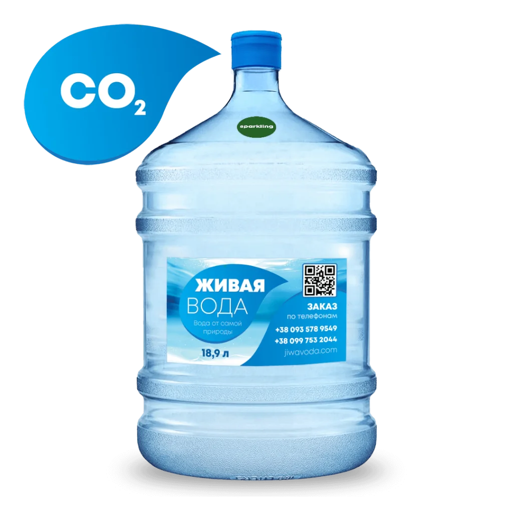 Вода Жива Вода очищена газована 18,9 л